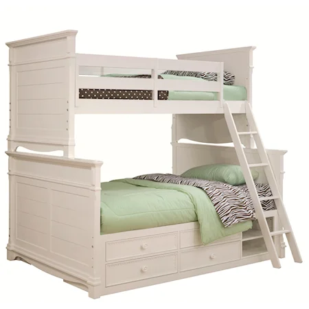 Twin Over Full Bunk Bed with Storage